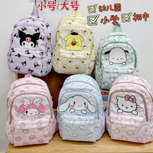 Sanrio Kurokos Student Travel Backpack Lightweight Water-Resistant Double Shoulder Bag Large Ear Dog Oxford Cloth Print Backpack for Teens