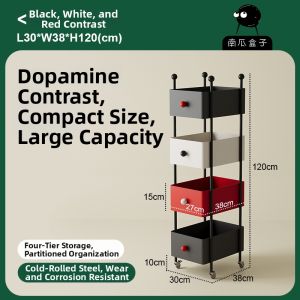 NANGUAHEZI | Moveable Simple Colorful Iron Magazine Shelf