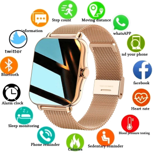 Xiaomi 2024 New Women Smart Watch Men 1.69 Full Touch Screen Fitness Tracker Bluetooth Call Smart Clock Ladies Smartwatch Women