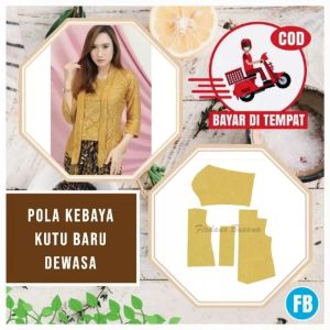 【COD】Pola Kebaya Kutu Baru Dewasa | Pola Baju Wanita Lengkap | Pola Instan Kebaya | Pola Jiplak | Pola Jahitan Lengkap Firdaus Busana