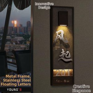 Glowing Doorplate with Light & Charging Sensor