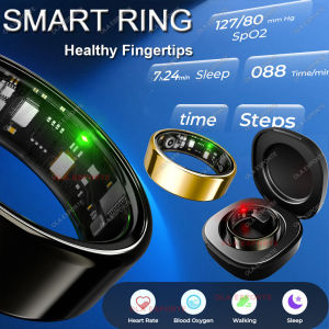 2025 New Smart Ring Blood Pressure Heart Rate Health Manager Multi Sports Modes For Men Women IP68 WaterproofSmartring Mam