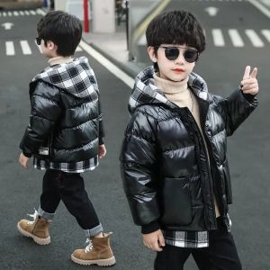 Childrens Padded Jacket New Boys Down Padded Jacket Kids Winter Hooded Jacket Teenage Boys Thick Coat