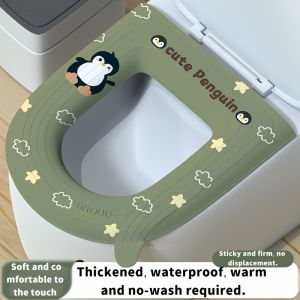 Waterproof and non-disposable toilet seat cover suitable for all seasons. Toilet seat cover for toilet bathroom toilet seat pad toilet cushion.