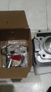 เสื้อสูบ MIO115iFINO115i FINO-FI TTX (หัวฉีด) พร้อมลูกสูบชุด ขนาด STD 50มิล แถมประเก็นและซีลก้านวาล์ว ดเสื้อสูบสำหรับรุ่นมีโอ115I ฟีโน่ 115I เกรดA