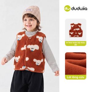 DUDUJIA | Áo Gile Len Mỏng Không T Tay Cho Trẻ Em Mùa Thu Đông