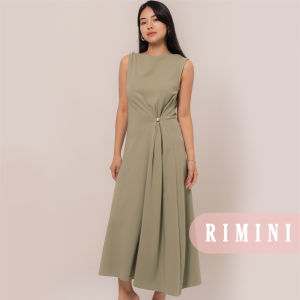 RIMINI - Dress Wanita Simple Tanpa lengan Knotted Sleeveless Size XS-XL - Sylvie Dress 5L498