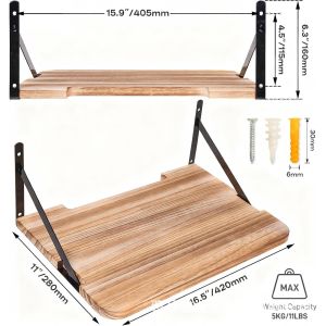Wall Mounted Solid Wood TV Box Shelf