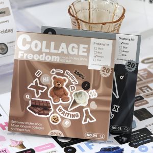 20pcs Retro Cartoon Collage Stickers DIY Handmade Stationery Supplies Journal Diary Vintage Decor Stickers