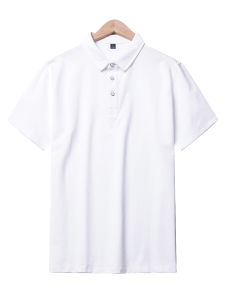 Romeo Mens Summer Casual Short Sleeve Polo Shirt Pure Color Versatile Fashionable Standard Fit Business Casual POLO Neck