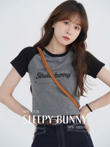Crop Short Sleeve Shoulder Fit Vintage Summer T-Shirt