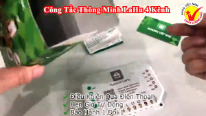 Công Tắc Thông Minh Lahu 04 RTC Tích Hợp IC Thời Gian Thực Điều Khiển Từ Xa Qua Điện Thoại Hẹn Giờ Tự Động