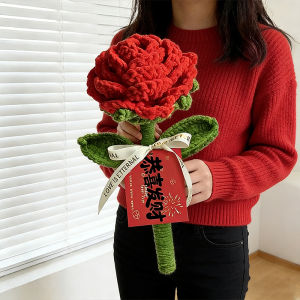 QIWEILANG | Gigantic Handmade Yarn Rose Bouquet