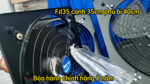 🌀 QUẠT THÔNG GIÓ VUÔNG CÔNG NGHIỆP DETON FD – SIZE 30/35 CM