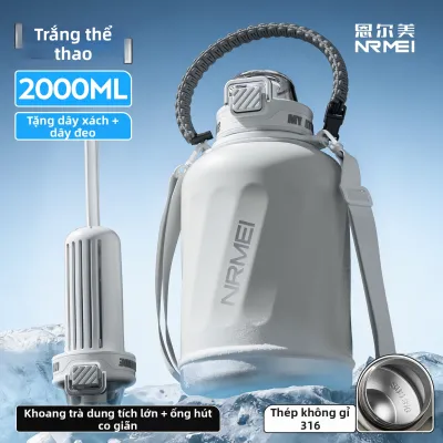 nRMEi | Bình Nước Dung Lượng Lớn Chống Nhiệt 2000ml