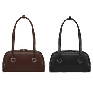 PU Leather Soft Tote Handbag Large Capacity Casual Armpit Bag Solid Color Elegant Underarm Bag Travel Party Shoulder Bag