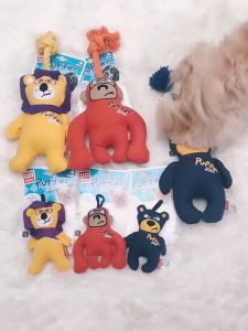 GiGwi Puffer Zoo Series Đồ chơi thú nhồi bông vải canvas kéo co luyện răng có tiếng chút chít cho chó - Đen Ta pet shop