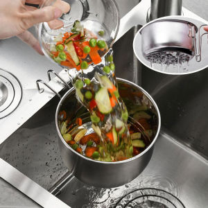 YESPERY อ่างเหล็กสแตนเลสตะกร้าแสตนเลสท่อระบายน้ำอ่างครัวสบู่ฟองน้ำชั้นตะกร้าเก็บของตัดจัดการท่อระบายน้ำแห้งเปียก