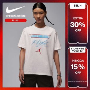 Jordan Kaos Wanita Flight Heritage Graphic - White