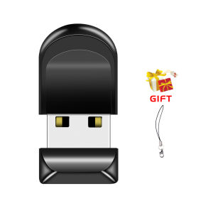 Jaster | Black Mini Pen Drive 128GB High Speed Memory Stick Pen drive 64GB USB 2.0 Oval Flash Drive Convenient Business Gifts Key Chain