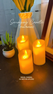 LED Flameless Swinging Candles – for Halloween All Souls Day Undas and All Saints Day Decoration Battery Operated