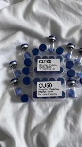 Bột Đồng GHK-Cu Đông Khô Màu Sắc Nắp Chai Đa Dạng Bộ Chăm Sóc Da Mặt Cấp Ẩm Chất Lượng Cao 50mg 100mg 10 Lọ/hộp