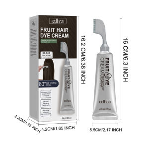 EELHOE | Fruit Hair Dye Cream Quick Coloring Enhance Hair Shine Nourishing Promote Hair Growth Moisturizing Black Hair Hairdressing Cream