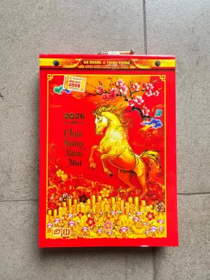 Bloc Lịch 2026 Bính Ngọ Siêu Đẹp Khổ 125x175cm
