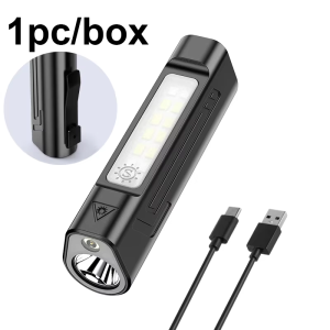 other | New Multifunctional Red Blue Warning Safety Strong Light Pen Clip Magnetic Outdoor Emergency Purple Light Inspection Flashlight