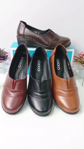 รองเท้าคัชชูส้นเตี้ย OXXO พี้นสูง 1.5นิ้ว สบาย X11006 สุขภาพหนังนิ่ม ส้นเตารีด