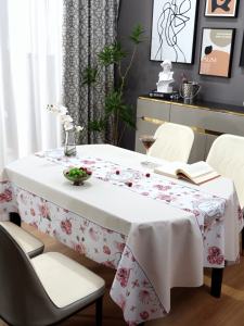 ผ้าปูโต๊ะ PVC ต้องมีสำหรับโต๊ะข้างโซฟา ผ้าปูโต๊ะ PVC 90x150 กันน้ํา กันฝุ่น