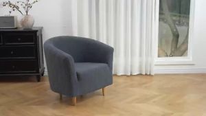 Phong Cách Bắc Âu Màu Nguyên Chất Jacquard Ghế Bành Bọc Co Giãn Chống Bụi Bẩn Vỏ Sofa Cho Trang Trí Phòng Khách Đơn Câu Lạc Bộ Bọc Ghế