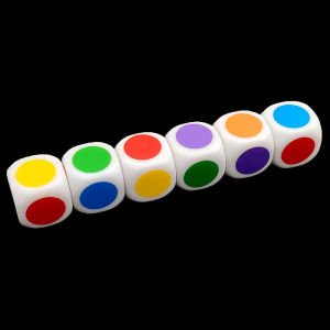 Color Printed Dice for Teaching