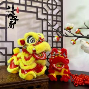 Chinese Fad Xingshi Lion Dance Manual Car inside the Car Central Control Small Pendent Decoration Safe Bring In Wealth and Treasure Cute Ornaments