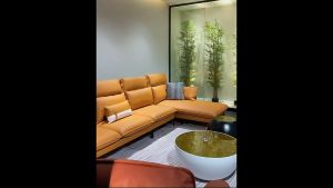 BUNISE โซฟาหนังสุดหรู โซฟา 4 ที่นั่ง โซฟาสไตล์โมเดิร์ล โซฟาสไตล์อิตาลี โซฟารูปตัวแอล สำหรับห้องนั่งเล่นขนาดใหญ่ รุ่นBU16 - Lazada