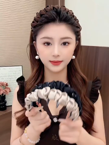 【ZEVER】ของตกแต่งทรงผมสำหรับผู้หญิง สไตล์เกาหลี ดีไซน์บิดปุยสูง พร้อมทำความสะอาดได้ง่าย