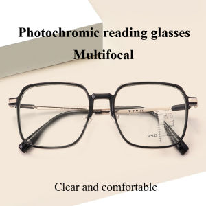 Photochromic Reading Glasses with Progressive Multi Focus for Far and Near Viewing Anti Blue Light Reading Glasses