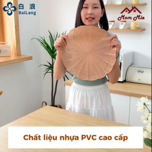 Tấm lót bàn ăn viền hình vỏ sò sang trọng miếng lót bàn ăn nhựa PVC chống trượt cách nhiệt dễ vệ sinh. Placemat - L001