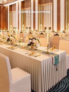 LORiCA | Custom Luxury Velvet Tablecloth for Events Clip Style