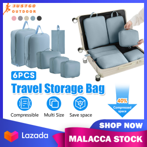 6-Piece Compression Clothes Storage Bag Travel Multi-Size Luggage Bags Large Capacity Pouch Luggage Bag