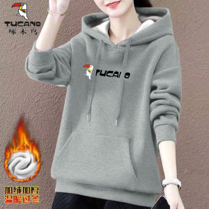Áo Nỉ Dày Ấm Áp Có Mũ Trùm Đầu Cho Nữ TUCANO Áo Khoác Cotton Dáng Rộng Thường Ngày Mùa Thu Đông 2023 Áo Hoodie