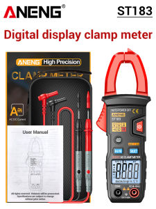 ANENG | ANENG ST183 Fully Auto Digital Clamp Meter 6000 Counts 600A AC/DC LCD Backlight NCV Data Hold REL Flashlight CAT III Electrician