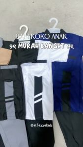 SETELAN MUSLIM BAJU KOKO ANAK LAKI LAKI MOTIF POLA GRATIS PECI RAJUT