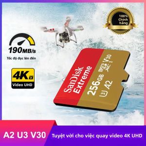 Thẻ Nhớ SanDisk Extreme microSD 1TB 512GB 256GB A2 U3 UHS-I USB3.0 Tốc Độ Cao 4K Dành Cho Máy Ảnh GoPro Máy Bay Không Người Lái DJI