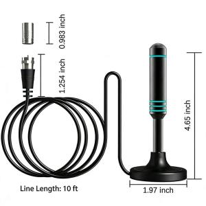 OUHOE | 1Pcs Long Range TV Antenna Signal Amplifier Booster For Indoor HDTV 720P 1080P Receiver Adapter Accessory For Television Home