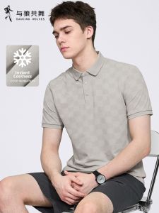 Elastic Cool Summer New Style Check Pattern Polo Shirts