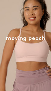 สปอร์ตบราพีชเคลื่อนไหวได้สำหรับผู้หญิงเสื้อโยคะถอดได้ชุดชั้นในคัพเซ็กซี่ Y สายด้านหลังเสื้อท่อนบน HBL2ออกกำลังกายพิลาทิส (ใหม่)