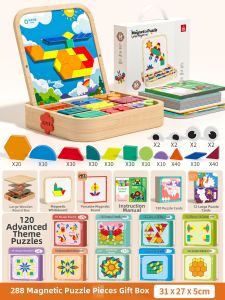 MWZ | Educational Magnetic Jigsaw Puzzle Wooden Building Blocks