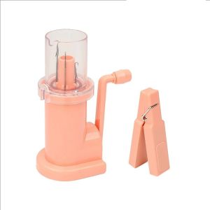 Portable Hand Knitting Machine Hand Crank Knit Loom for DIY Sweaters and Scarves Embellishment Tool with Accessories for Weaving