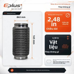 Ống Xả Bằng Thép Không Gỉ Đa Năng Bện Lưới Chống Rung Ống Mềm Bện Ống Giảm Thanh Xe Hơi Đầu Nối Lưới Dệt